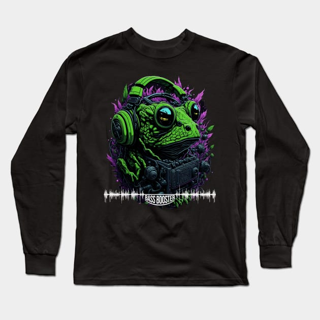 TECHNO FROG RAVE Long Sleeve T-Shirt by EBAN